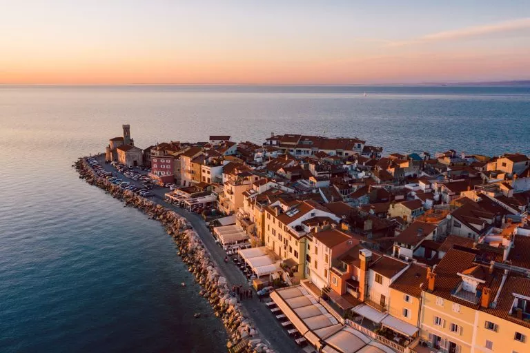 Imagen panorámica de Piran